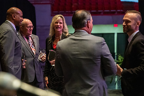 All the AMA winners on stage together 