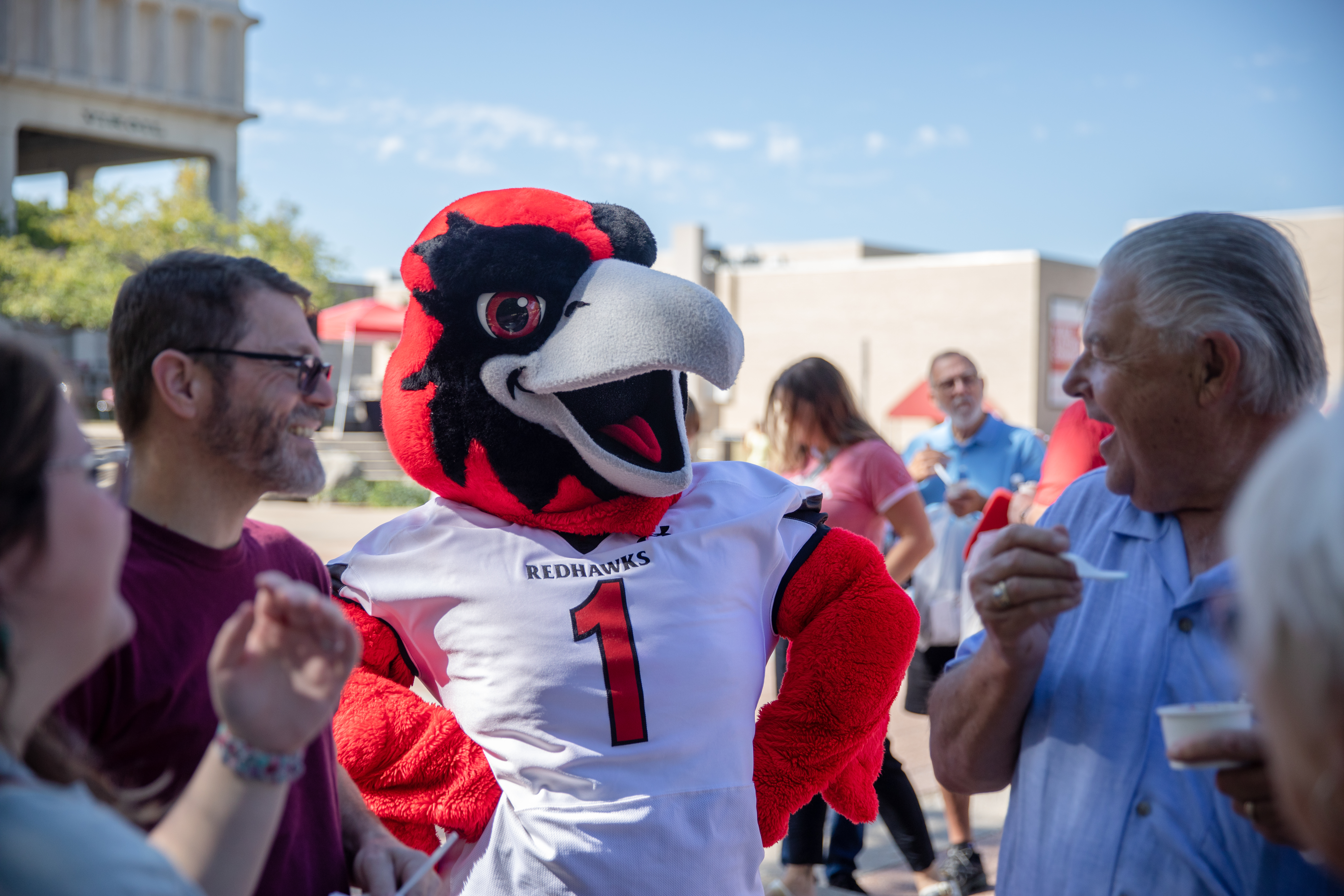 Families gather around Rowdy Redhawk