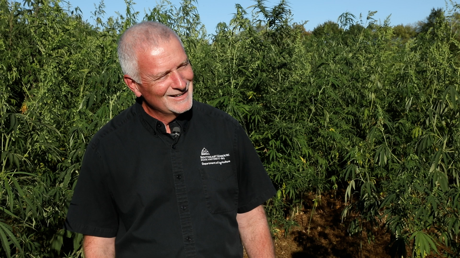 Sven Svenson smiles next to SEMOs newest crop