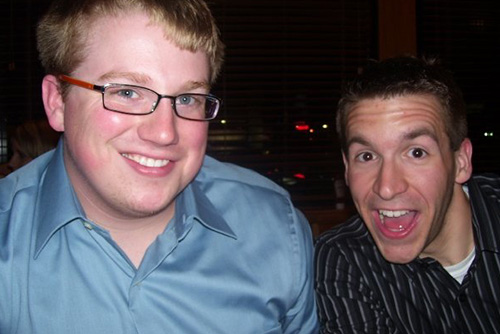 George and Nate smiling big at the camera