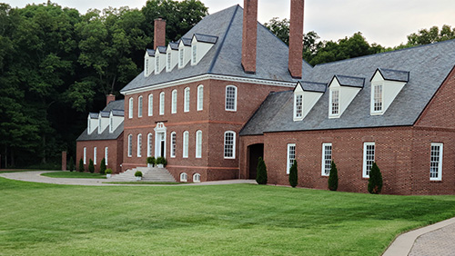 Red building on the farm