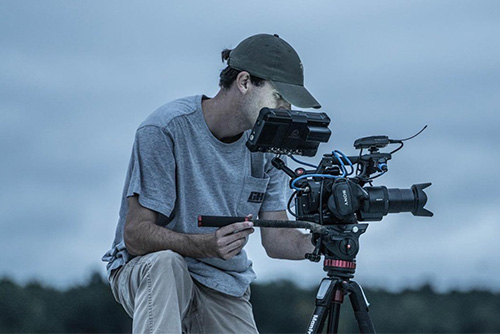 Brandon Martin works on his show, Daybreak