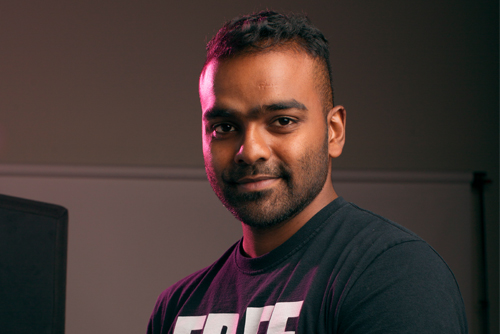 Jeganaath Giri, Senior from Malaysia studying Commercial Photography.