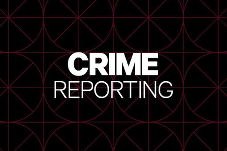 The words "Crime Reporting" in white on a black background.