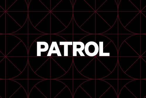 The words "Patrol Division" in white on a black background.