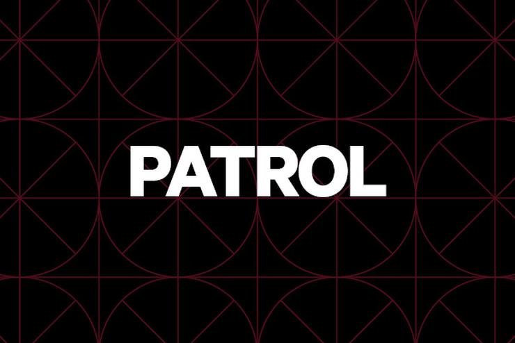 The words "Patrol Division" in white on a black background.